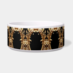 Écuelle Bol à motifs floraux dorés ornés