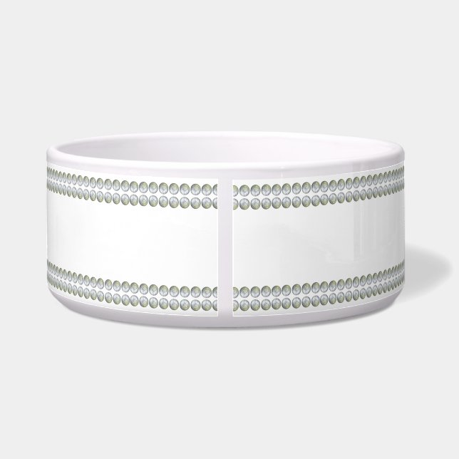 Écuelle Bol à nourriture pour animaux argent sur fond blan (Dos)