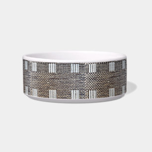 Écuelle Bol à Trinette Personnalisé Gris & Carrés Hors Bla