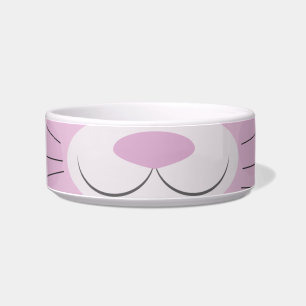 Écuelle Bol à visage de chaton mignon rose dessin animé