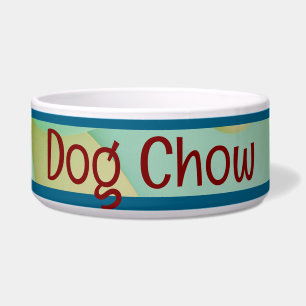 Écuelle Bol Abstrait 3D avec CHOW CHOW Texte