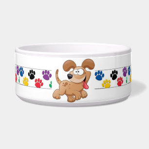 Écuelle Bol Assiette Chien Dessin Animé Coloré