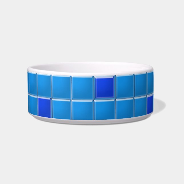 Écuelle Bol - Carré bleu mosaïque (Gauche)
