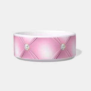 Écuelle Bol de animal rose diamonte assez élégant