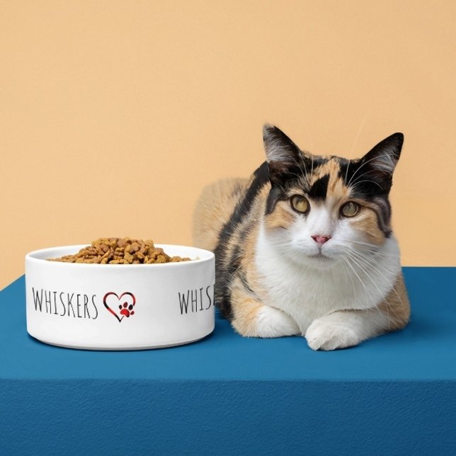 Écuelle Bol de chat personnalisé avec nom (Créateur téléchargé)