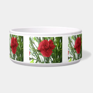Écuelle Bol de chien de la Carnation rouge