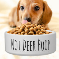 Bol de chien drôle - Pas de cerf cop - Plat en cér