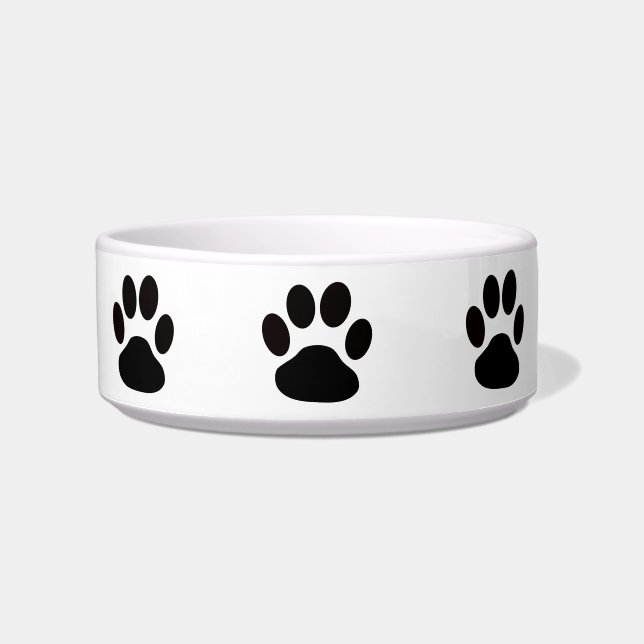 Écuelle Bol de chien moyen de Empreinte de patte amoureux (Devant)