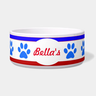 Écuelle Bol de chien patriotique personnalisé avec Emprein