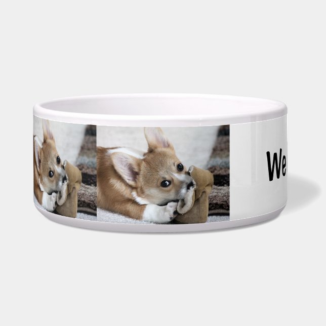Écuelle Bol de nourriture aimons Corgis de chiot de corgi (Gauche)