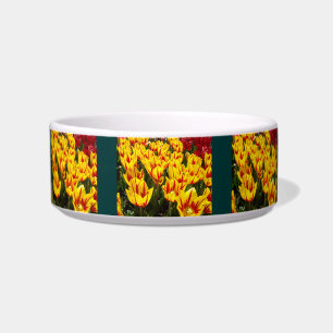 Écuelle Bol de nourriture pour chat aux fleurs de tulipe P