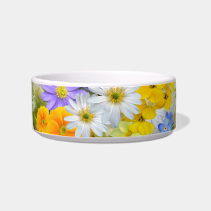 Écuelle bol de nourriture pour chat de fleurs de printemps