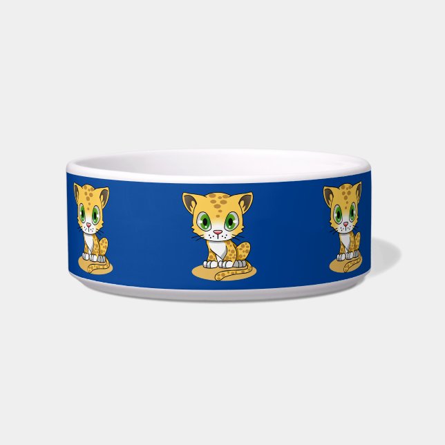 Écuelle bol de nourriture pour chat léopard (Devant)