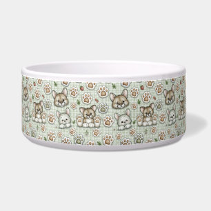Écuelle Bol en céramique à empreinte de patte de chaton à 