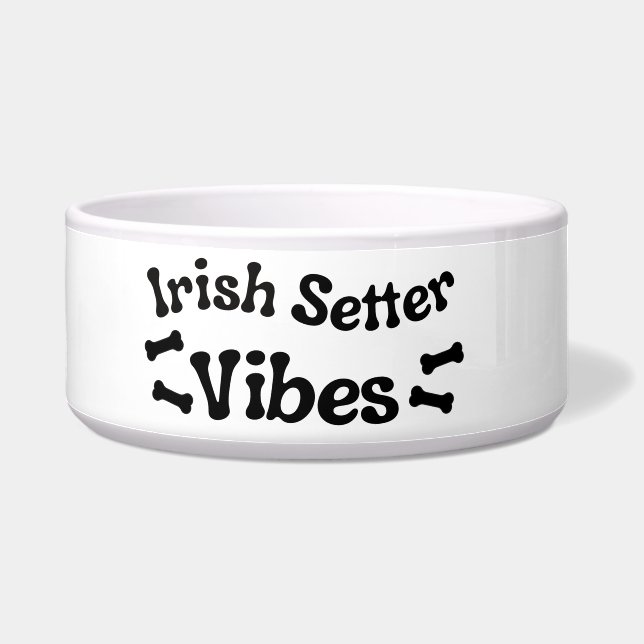 Écuelle Bol en céramique aux vibrations de Setter Irlandai (Gauche)