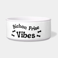 Bol en céramique Bichon Frise Vibes pour chien