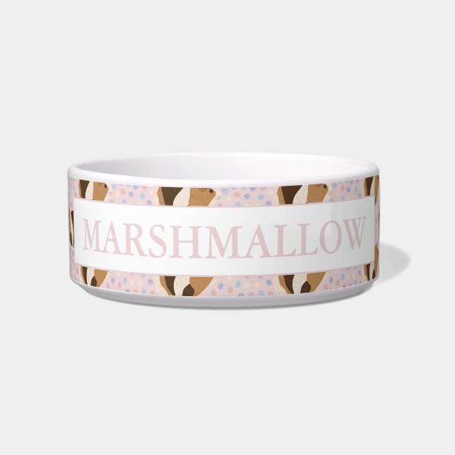 Écuelle Bol en céramique de cochon rose personnalisé (Devant)