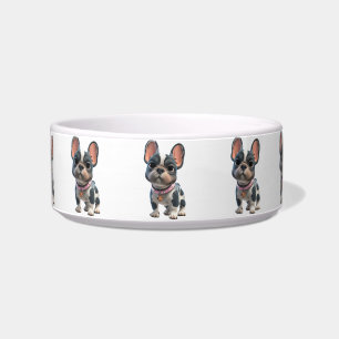 Écuelle Bol en céramique drôle pour chien Bouledogue Franç