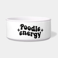Bol en céramique Poodle Energy pour chien