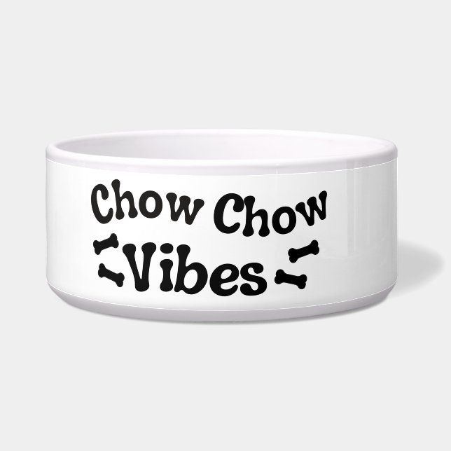 Écuelle Bol en céramique pour chien Chow Chow Vibes (Gauche)