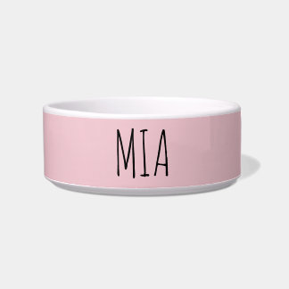 Écuelle Bol en céramique rose personnalisé pour chien ou c