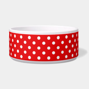 Écuelle Bol en céramique rouge et blanc Pois