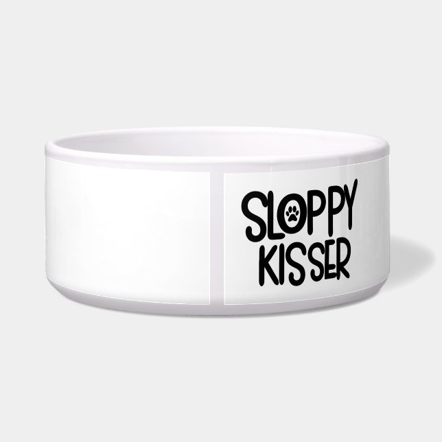 Écuelle Bol en céramique Sloppy Kisser pour animaux de com (Dos)