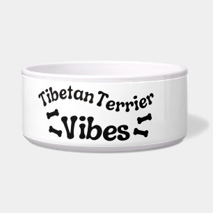Écuelle Bol en céramique Tibetan Terrier Vibes pour chien