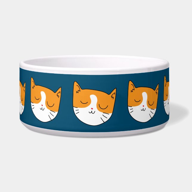 Écuelle Bol grand pour animaux mignons chats endormis (Devant)