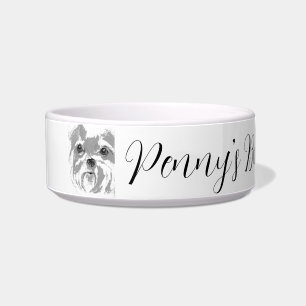 Écuelle Bol personnalisé en céramique pour chien Shih Tzu