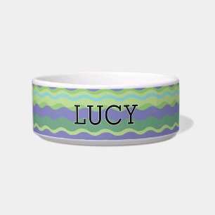 Écuelle Bol personnalisé ondulé violet et vert