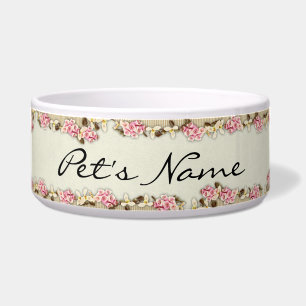 Écuelle Bol personnalisé pour chat ou chien avec bordure f
