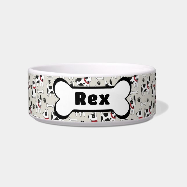 Écuelle Bol personnalisé pour chien mignon (Devant)