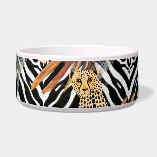 Écuelle Bol pour animal de compagnie Guépard sauvage (Devant)