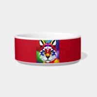Bol pour animal de compagnie rouge moyen d'Alexand