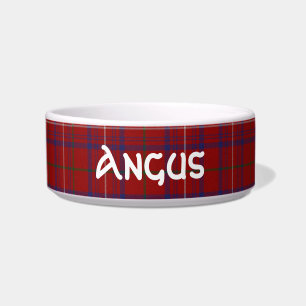 Écuelle Bol pour animal de compagnie tartan plat personnal