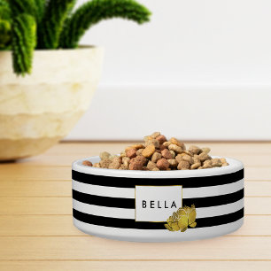 Écuelle Bol pour animaux de compagnie personnalisé Black S