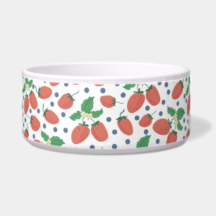 Écuelle Bol pour animaux en céramique de fraises
