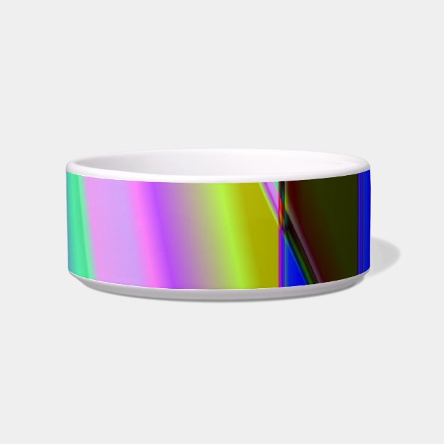 Écuelle Bol pour animaux fractals arc-en-ciel (Droite)