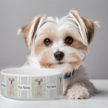 Bol pour chien Morkie avec texte personnalisable
