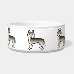 Écuelle Bol Sable Siberian Husky Chiens de Dessin Animé Mi
