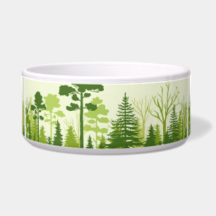 Écuelle bols pour animaux de la forêt verte