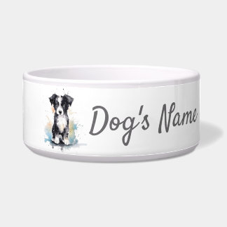 Écuelle Bordure Collie chiot en céramique poêle Bowl