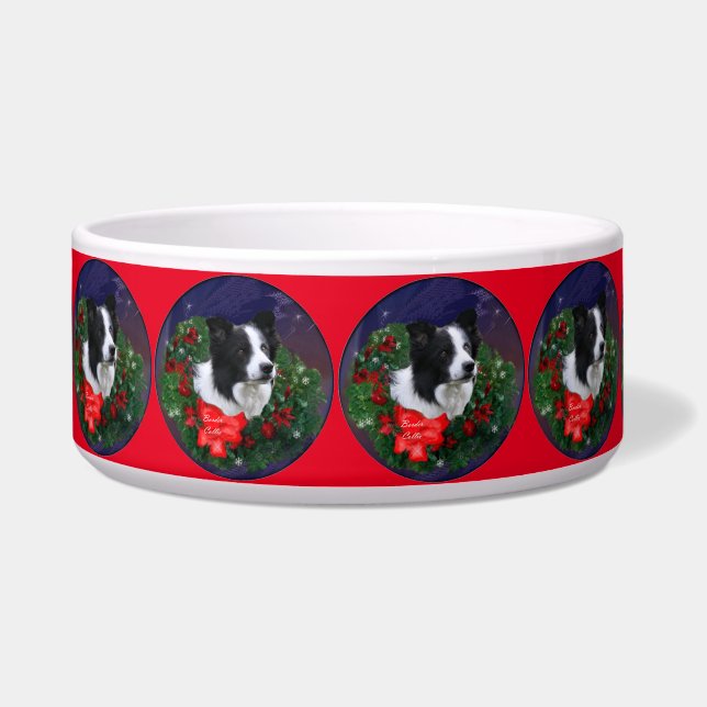Écuelle Bordure Collie Noël (Devant)