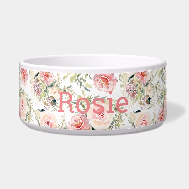 Écuelle Botanique florale d'aquarelle moderne (Devant)