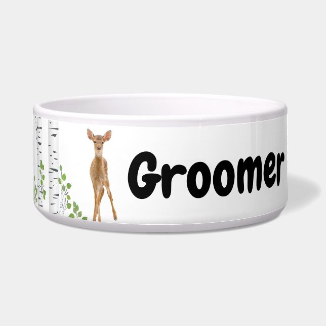 Écuelle Botte pour animaux de compagnie personnalisée Deer (Devant)