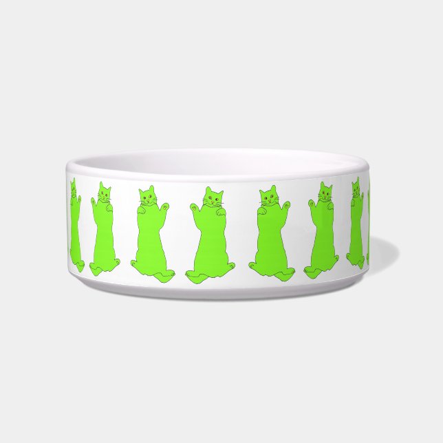 Écuelle Boule de chats verts dansant (Devant)
