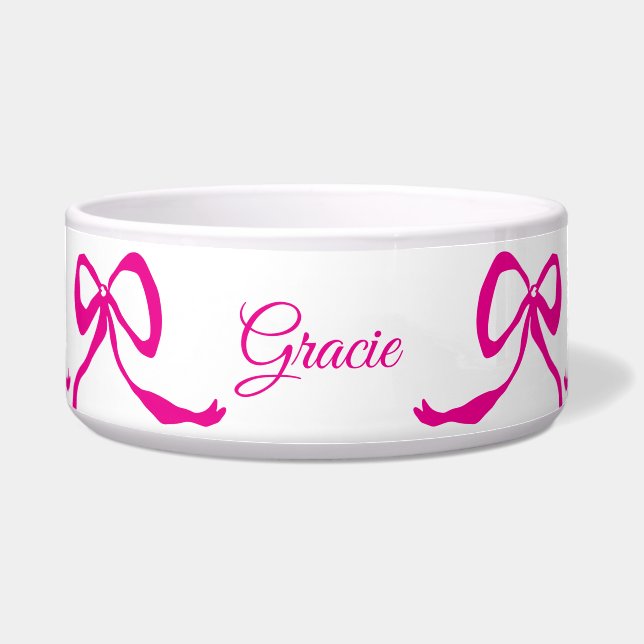 Écuelle Boule de chien de vaches roses personnalisées (Devant)