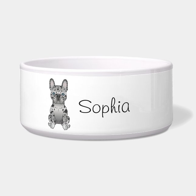 Écuelle Bouledogue Français Blue Merle Frenchie Chien Mign (Devant)