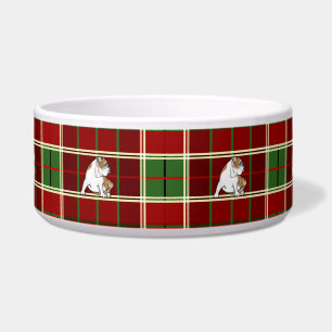 Écuelle Bouledogue rouge de tartan